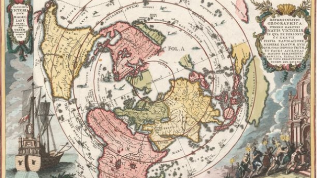 Carte du monde du temps de Magellan Carte du monde du temps de Magellan