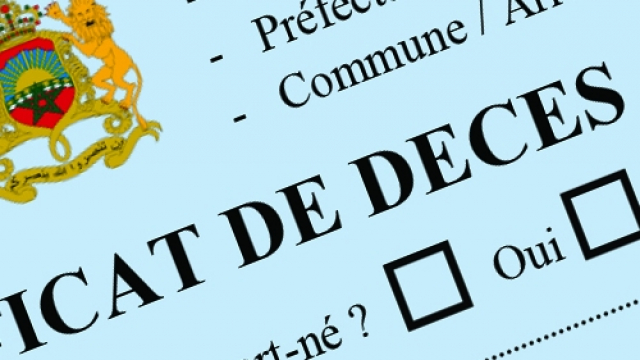 Certificat de décès Certificat de décès