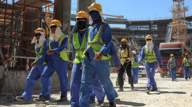 Ouvriers des chantiers de Qatar 2022 Ouvriers des chantiers de Qatar 2022