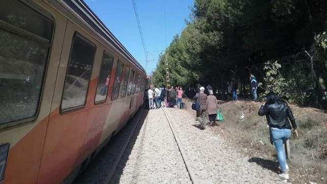 Train Bouskoura déraillement Train Bouskoura déraillement