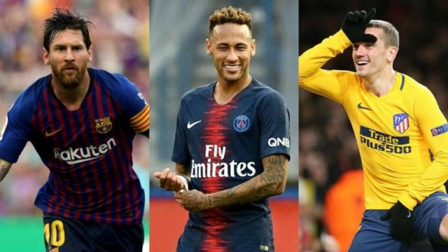 Messi, Neymar et Griezmann Messi, Neymar et Griezmann