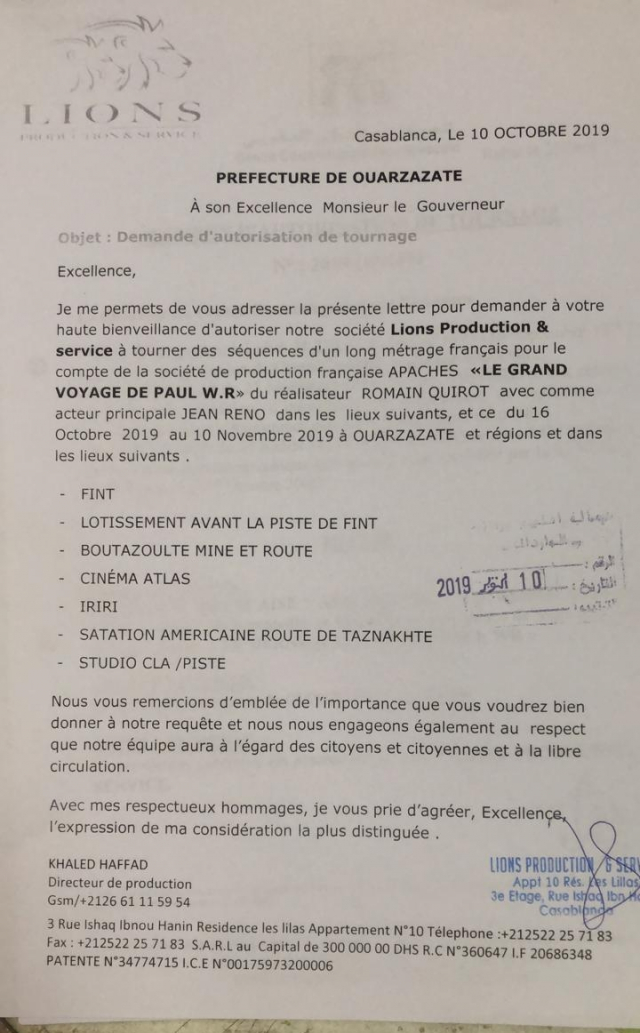 Ouarzazate Un Pacha Interrompt Un Tournage International La Chambre Marocaine Des Producteurs Scandalisee Www Le360 Ma