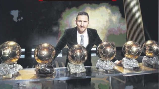 Messi et ses 6 ballons d'or Messi et ses 6 ballons d'or