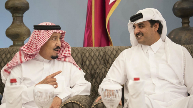 Roi Salmane et Emir du Qatar Roi Salmane et Emir du Qatar