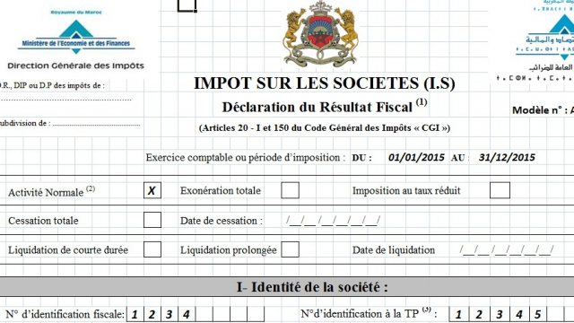 Déclaration du résultat fiscal Déclaration du résultat fiscal