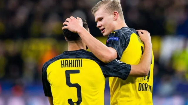 Achraf Hakimi et Erling Braut Håland Achraf Hakimi et Erling Braut Håland
