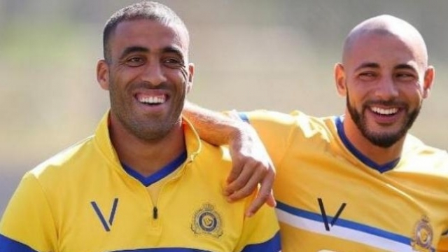 Abderrazak Hamdallah et Nordin Amrabat. Abderrazak Hamdallah et Nordin Amrabat.