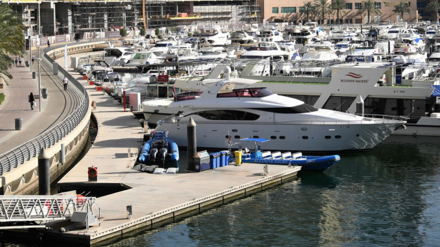 Yachts quai Marina Dubaï Yachts quai Marina Dubaï