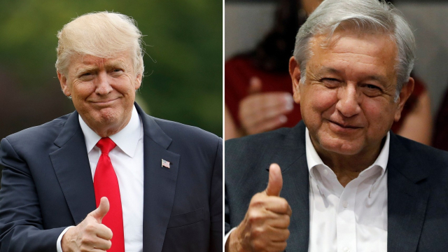 Donald Trump et Andres Manuel Lopez Obrador Donald Trump et Andres Manuel Lopez Obrador