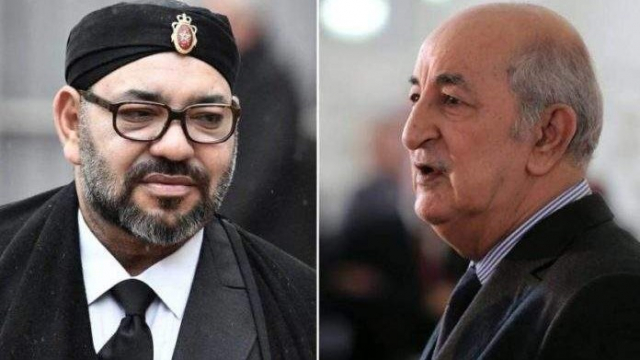 Le roi Mohammed VI et le président algérien Abdelmadjid Tebboune 