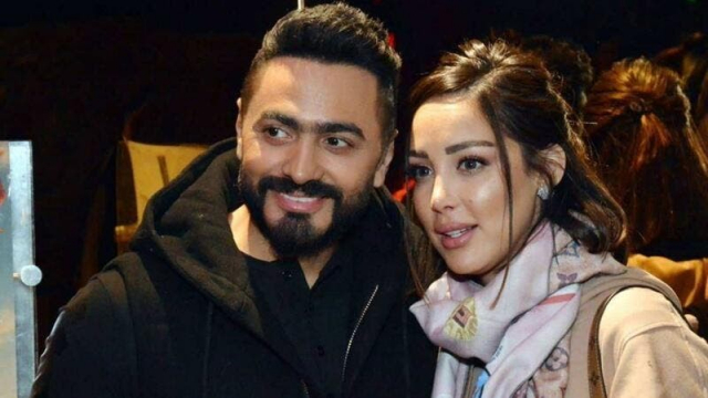 Tamer Hosny et son épouse Bessma Boussel Tamer Hosny et son épouse Bessma Boussel