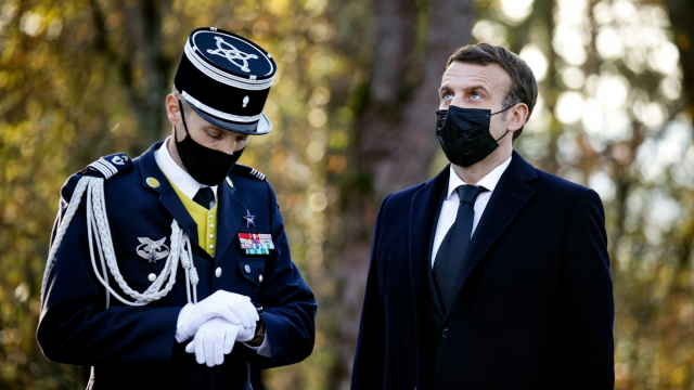 Emmanuel Macron à la Boissière Emmanuel Macron à la Boissière