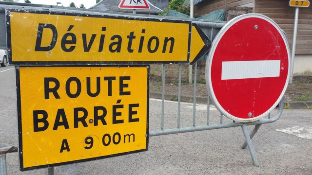 route fermée route fermée