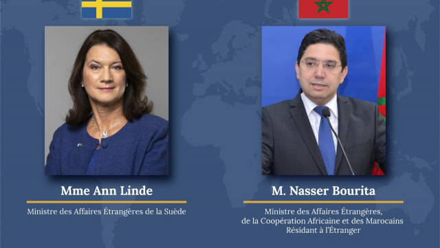 Nasser Bourita et Ann Linde Nasser Bourita et Ann Linde
