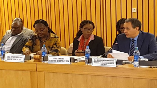 Lors d'une précédente réunion de la Commission économique pour l’Afrique des Nations Unies (CEA-ONU) Lors d'une précédente réunion de la Commission économique pour l’Afrique des Nations Unies (CEA-ONU)
