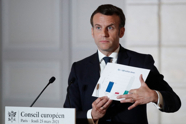Emmanuel Macron - Conseil européen - Paris - France - Conférence de presse Emmanuel Macron - Conseil européen - Paris - France - Conférence de presse