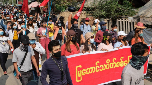 Birmanie - Manifestation - Mandalay Birmanie - Manifestation - Mandalay
