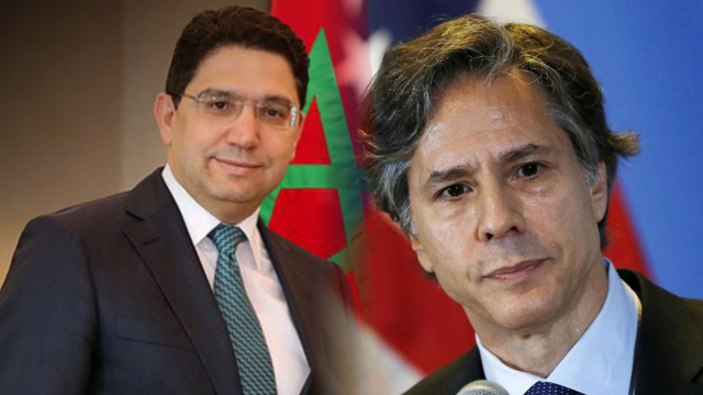 Nasser Bourita, ministre des Affaires étrangères, et Antony Blinken, secrétaire d'Etat américain. Nasser Bourita, ministre des Affaires étrangères, et Antony Blinken, secrétaire d'Etat américain.