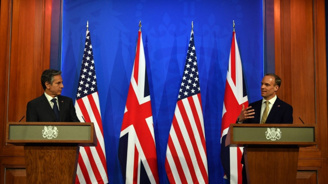Dominic Raab - Antony Blinken - Royaume-Uni - Etats-Unis - G7 - Londres Dominic Raab - Antony Blinken - Royaume-Uni - Etats-Unis - G7 - Londres