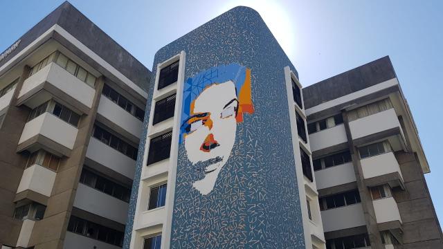 Fresque murale Leïla Alaoui - Technopark - Tanger - Fresque murale Leïla Alaoui - Technopark - Tanger -