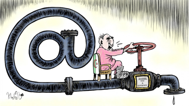 Dessin24Juin: En Algérie, le débit fait grincer des dents pour l'eau et Internet Dessin24Juin: En Algérie, le débit fait grincer des dents pour l'eau et Internet