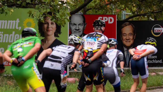 Allemagne - Elections - Candidats - Marathon de rollers - Berlin - Merkel Allemagne - Elections - Candidats - Marathon de rollers - Berlin - Merkel