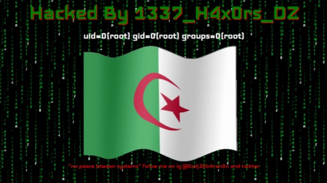 Cyber-attaque site CGEM - Drapeau algérien Cyber-attaque site CGEM - Drapeau algérien