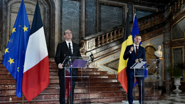 Jean Castex - Alexander De Croo - Premier ministre français - Premier ministre belge - France - Belgique - Bruxelles - UE 