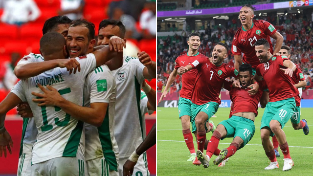 Maroc-Algérie affiche des quarts de finale de la Coupe arabe. Maroc-Algérie affiche des quarts de finale de la Coupe arabe.