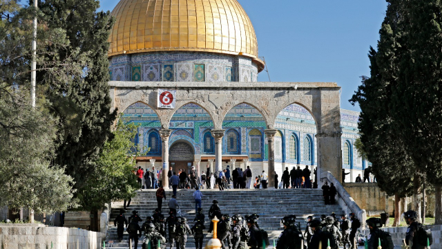 Jérusalem - Esplanade des Mosquées - Heurts - Palestiniens - Soldats israéliens - Mosquée Al-Aqsa