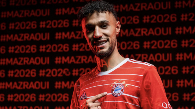Noussair Mazraoui, nouveau joueur du Bayern Munich. Noussair Mazraoui, nouveau joueur du Bayern Munich.