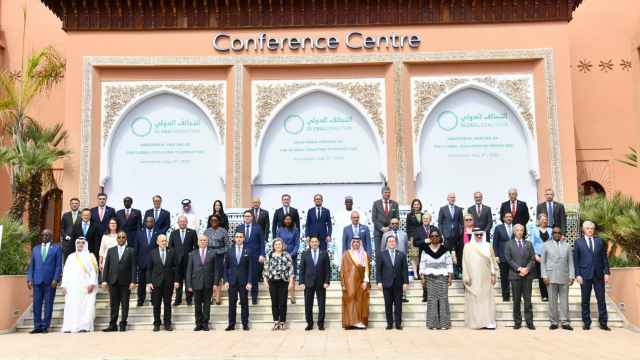Travaux de la réunion ministérielle de la coalition mondiale contre Daech - Ministres - Marrakech - 