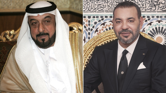 photos Roi Mohammed VI et Cheikh Khalifa ben Zayed Al-Nahyane 