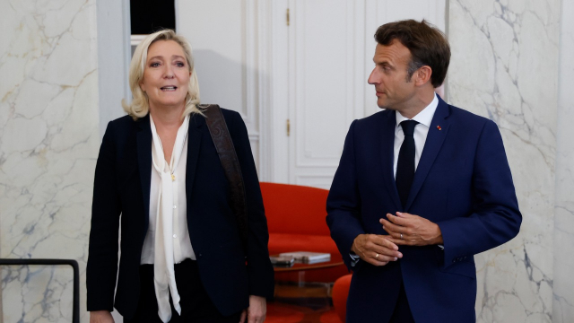 Emmanuel Macron - Marine Le Pen - Elysée - Présidente du Rassemblement national - Président de la République française - France - Paris Emmanuel Macron - Marine Le Pen - Elysée - Présidente du Rassemblement national - Président de la République française - France - Paris