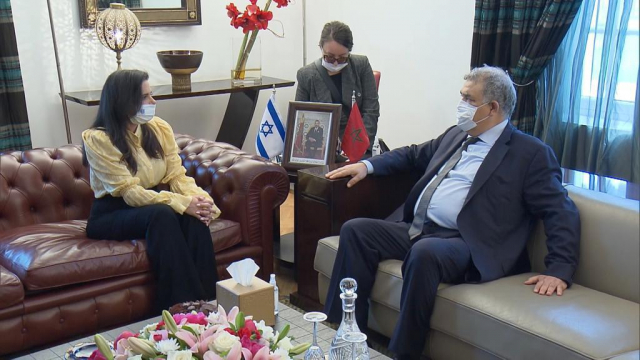 Abdelouafi Laftit, ministre marocain de l'Intérieur, et son homologue israélienne, Ayelet Shaked. Abdelouafi Laftit, ministre marocain de l'Intérieur, et son homologue israélienne, Ayelet Shaked.