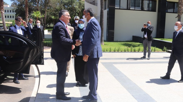Abdellatif Hammouchi recevant le ministre israelien de la Justice, Gideon Saar, le 27 juillet à Rabat