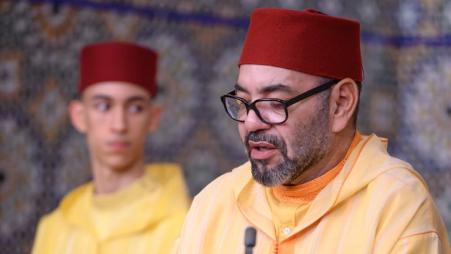 le roi Mohammed VI - SAR le Prince Héritier Moulay El Hassan - discours du trône 2022