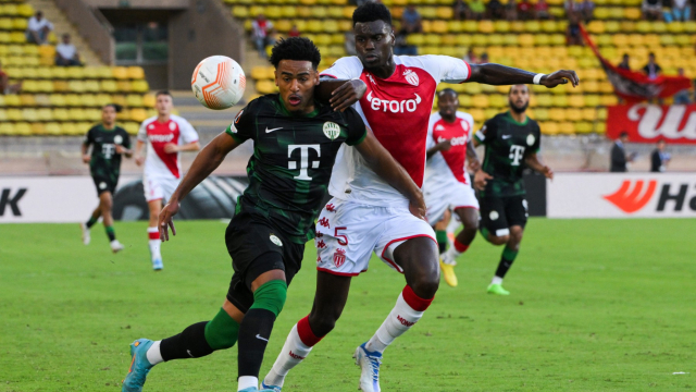 Rayan Mmaee contre Monaco en Europa League, jeudi 15 septembre 2022.