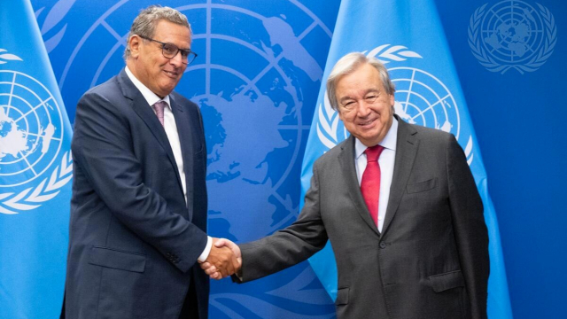 Assemblée générale de l'ONU - Aziz Akhannouch - ONU - Antonio Guterres Assemblée générale de l'ONU - Aziz Akhannouch - ONU - Antonio Guterres