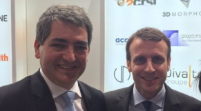 Jean Rottner (président Région Grand Est) et Emmanuel Macron 