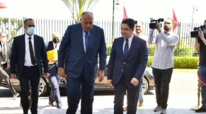 Nasser Bourita - ministre des Affaires étrangères - son homologue égyptien - Sameh Shoukry