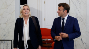 Emmanuel Macron - Marine Le Pen - Elysée - Présidente du Rassemblement national - Président de la République française - France - Paris