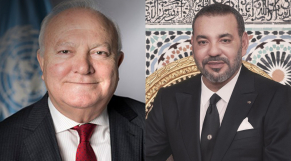 Le roi Mohammed VI et  Miguel Angel Moratinos.