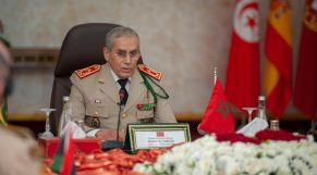 L&#039;inspecteur général des Forces armées royales (FAR) et commandant de la zone Sud, le général de corps d&#039;armée Belkhir El Farouk.