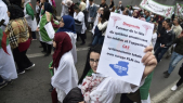 Lors de la marche du personnel de la santé contre le régime Bouteflika, le mardi 19 mars à Alger