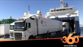 Navire transportant des camions à Tanger Med