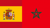 Drapeaux Maroc - Espagne