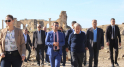 Le secrétaire général de l'ONU, Antonio Guterres, lors de sa visite au site archéologique de Volubilis 