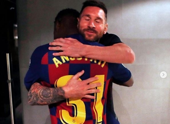 Lionel Messi et Ansu Fati
