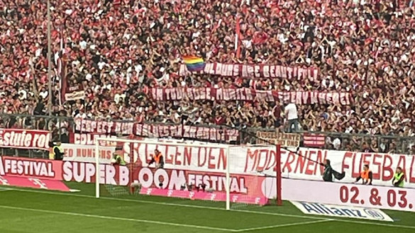 Banderole des fans du Bayern Munich
